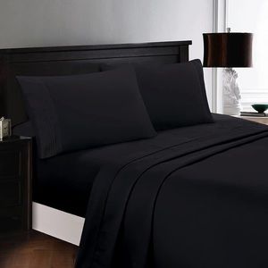 ⭐️SALE⭐️King 4pc Black Bedsheets